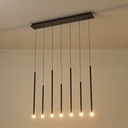LÁMPARA COLGANTE ALUMINIO LED 16W 960lm 3000K 940x1500x130mm NEGRO ARTE ILLUMINA CASCADE
