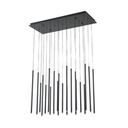 LÁMPARA COLGANTE ALUMINIO LED 47W 2820lm 3000K 940x1500mm NEGRO ARTE ILLUMINA CASCADE