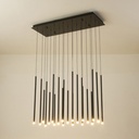 LÁMPARA COLGANTE ALUMINIO LED 47W 2820lm 3000K 940x1500mm NEGRO ARTE ILLUMINA CASCADE