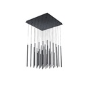 LÁMPARA COLGANTE ALUMINIO LED 72W 4320lm 3000K 800x1500M NEGRO ARTE ILLUMINA CASCADE