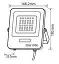 PROYECTOR LED SMD BASE 360° 30W NEGRO IP65 4000K PLUS (OLD REF. E.147-69326)