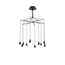 LÁMPARA COLGANTE LED 50W 3000lm 3000K Ø800x1200mm NEGRO ARTE ILLUMINA CAMPANELLE