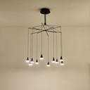 LÁMPARA COLGANTE LED 50W 3000lm 3000K Ø800x1200mm NEGRO ARTE ILLUMINA CAMPANELLE
