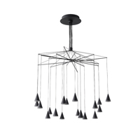LÁMPARA COLGANTE LED 90W 5400lm 3000K Ø1000x1200mm NEGRO ARTE ILLUMINA CAMPANELLE