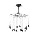 LÁMPARA COLGANTE LED 90W 5400lm 3000K Ø1000x1200mm NEGRO ARTE ILLUMINA CAMPANELLE