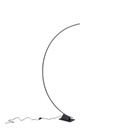 LÁMPARA DE PIE METAL LED 45W 2700lm 3000K 630x1950mm NEGRO ARTE ILLUMINA MEDIA LUNA