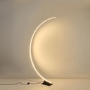 LÁMPARA DE PIE METAL LED 45W 2700lm 3000K 630x1950mm NEGRO ARTE ILLUMINA MEDIA LUNA