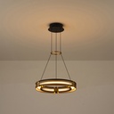 LÁMPARA COLGANTE ALUMINIO LED 21W 1260lm 3000K Ø420mm NEGRO-ORO ARTE ILLUMINA LUIS