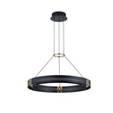 LÁMPARA COLGANTE ALUMINIO LED 33W 1980lm 3000K Ø620mm NEGRO-ORO ARTE ILLUMINA LUIS