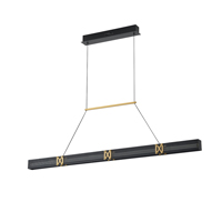 LÁMPARA COLGANTE ALUMINIO LED 21W 1260lm 3000K 1200x1200mm NEGRO-ORO ARTE ILLUMINA LUIS