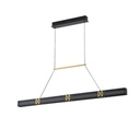 LÁMPARA COLGANTE ALUMINIO LED 21W 1260lm 3000K 1200x1200mm NEGRO-ORO ARTE ILLUMINA LUIS