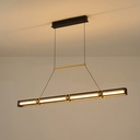 LÁMPARA COLGANTE ALUMINIO LED 21W 1260lm 3000K 1200x1200mm NEGRO-ORO ARTE ILLUMINA LUIS