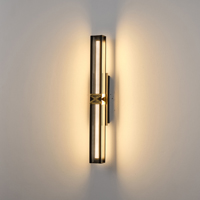 APLIQUE DE PARED ALUMINIO LED 13W 780lm 3000K 600x100mm NEGRO-ORO ARTE ILLUMINA LUIS