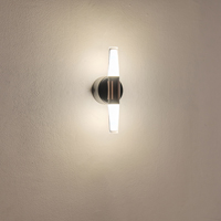 APLIQUE DE PARED ALUMINIO LED 6W 360lm 3000K Ø80x240mm NEGRO-ORO ARTE ILLUMINA VELAS
