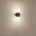 APLIQUE DE PARED ALUMINIO LED 6W 360lm 3000K Ø80x240mm NEGRO-ORO ARTE ILLUMINA VELAS