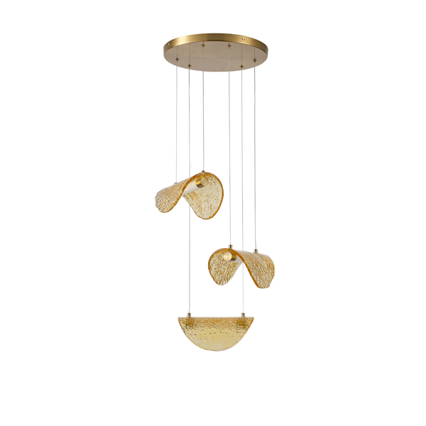LÁMPARA COLGANTE ALUMINIO 6W 468lm 3000K 425×1500mm LATÓN-ORO ARTE ILLUMINAWAVES