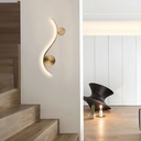 APLIQUE DE PARED ALUMINIO LED 9W 702lm 3000K 595x30x235mm LATÓN ARTE ILLUMINA WELLE