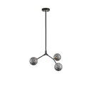 LÁMPARA COLGANTE 3 LUCES 3xG9 MAX 15W 560Χ900mm NEGRO-GRIS ARTE ILLUMINA ATOM