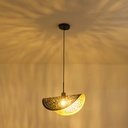 LÁMPARA COLGANTE DE METAL 1xE27 MÁX. 15W Ø450mm MÁX. 15W NEGRO-ORO ARTE ILLUMINA GALILEA