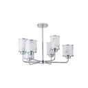 LÁMPARA COLGANTE METAL-VIDRIO 6 LUCES 6xE27 MAX 40W Ø680mm CROMO ARTE ILLUMINA MARBELINE