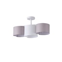 LÁMPARA COLGANTE DE TELA 3 LUCES 3xE14 MÁX 8W Ø560mm BLANCO ARTE ILLUMINA CLOUD