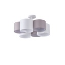LÁMPARA COLGANTE DE TELA 6 LUCES 6xE14 MÁX 8W Ø580mm BLANCO ARTE ILLUMINA CLOUD