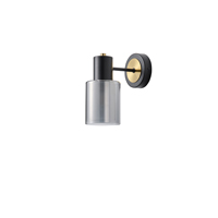 APLIQUE DE PARED METAL-VIDRIO 1xE14 MAX 15W 180x100x210mm NEGRO ARTE ILLUMINA SILENCE