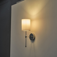 APLIQUE DE PARED TELA 1xE14 MÁX. 15W 180×130×400mm BLANCO ARTE ILLUMINA VELI