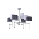 LÁMPARA COLGANTE TELA 8 LUCES 8xE14 MÁX. 8W Ø840mm BLANCO-NEGRO ARTE ILLUMINA VELI