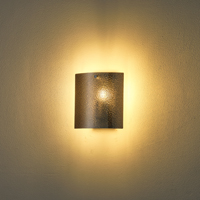 APLIQUE DE PARED METAL-VIDRIO 1xE14 MAZ 15W 75x170x180mm NEGRO ARTE ILLUMINA FOLIA