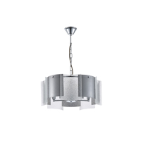 LÁMPARA COLGANTE META-GLASS 5xE14 ΜΑΧ 15W Ø450mm CROMO ARTE ILLUMINA FOLIA