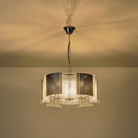 LÁMPARA COLGANTE META-GLASS 5xE14 ΜΑΧ 15W Ø450mm CROMO ARTE ILLUMINA FOLIA