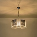 LÁMPARA COLGANTE META-GLASS 5xE14 ΜΑΧ 15W Ø450mm CROMO ARTE ILLUMINA FOLIA