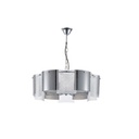 LÁMPARA COLGANTE METAL-VIDRIO 8xE14 MÁX. 8W Ø650mm CROMO ARTE ILLUMINA FOLIA