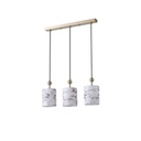 LÁMPARA COLGANTE DE TELA 3 LUCES 3xE14 MAZ 15W 570x130x1000mm ARTE ILLUMINA VERONA