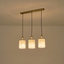 LÁMPARA COLGANTE DE TELA 3 LUCES 3xE14 MAZ 15W 570x130x1000mm ARTE ILLUMINA VERONA