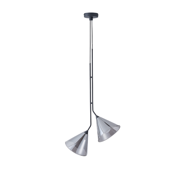 LÁMPARA COLGANTE CRISTAL 2 LUCES G9 MAX 2x10W 410x1800mm ARTE ILLUMINA DELTA