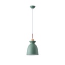 LÁMPARA COLGANTE METAL 1xE27 MAX 15W 195x1294mm VERDE-BLANCO ARTE ILLUMINA SIMPLO