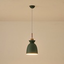 LÁMPARA COLGANTE METAL 1xE27 MAX 15W 195x1294mm VERDE-BLANCO ARTE ILLUMINA SIMPLO