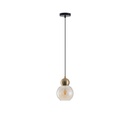 LÁMPARA COLGANTE DE CRISTAL  1xE27 MAX 15W 150×1240mm NEGRO ARTE ILLUMINA AURELIA