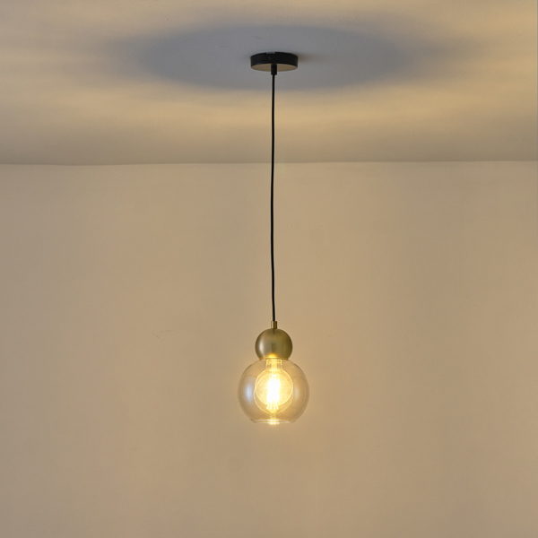 LÁMPARA COLGANTE DE CRISTAL  1xE27 MAX 15W 150×1240mm NEGRO ARTE ILLUMINA AURELIA