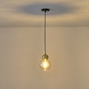 LÁMPARA COLGANTE DE CRISTAL  1xE27 MAX 15W 150×1240mm NEGRO ARTE ILLUMINA AURELIA