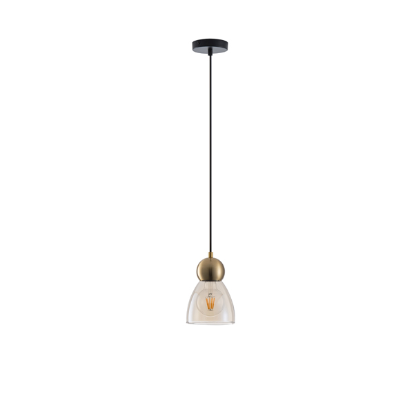 LÁMPARA COLGANTE CRISTAL  1xE27 MAX 15W 135x1220mm NEGRO ARTE ILLUMINA AURELIA
