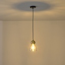 LÁMPARA COLGANTE CRISTAL  1xE27 MAX 15W 135x1220mm NEGRO ARTE ILLUMINA AURELIA