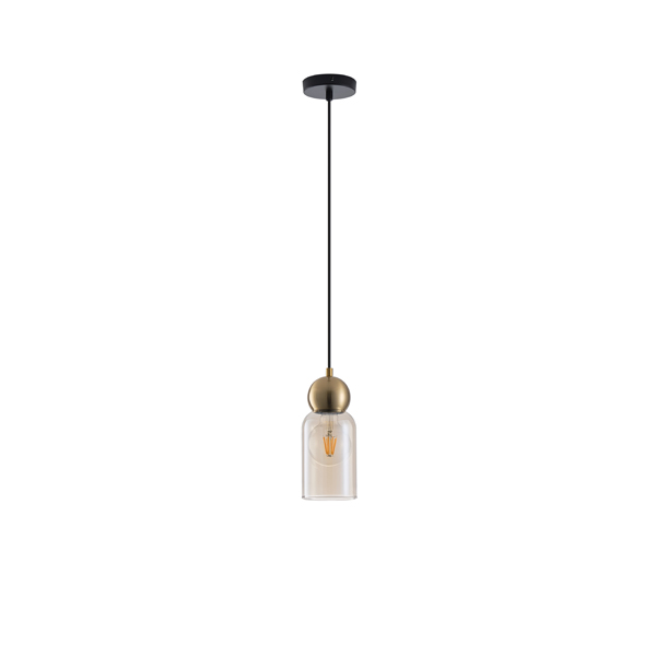LÁMPARA COLGANTE CRISTAL  1xE27 MAX 15W100x1270mm NEGRO ARTE ILLUMINA AURELIA