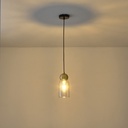 LÁMPARA COLGANTE CRISTAL  1xE27 MAX 15W100x1270mm NEGRO ARTE ILLUMINA AURELIA