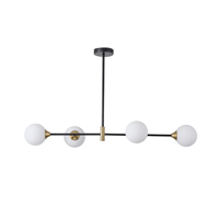LÁMPARA COLGANTE CRISTAL 4 LUCES 4XG9 MAX 10W 1000x570mm NEGRO ARTE ILLUMINA POOLS