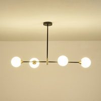 LÁMPARA COLGANTE CRISTAL 4 LUCES 4XG9 MAX 10W 1000x570mm NEGRO ARTE ILLUMINA POOLS