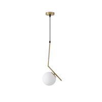 LÁMPARA COLGANTE CRISTAL 1xE27 MÁX 15W 220x150x1460mm BLANCO ARTE ILLUMINA ORBA