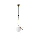 LÁMPARA COLGANTE CRISTAL 1xE27 MÁX 15W 220x150x1460mm BLANCO ARTE ILLUMINA ORBA